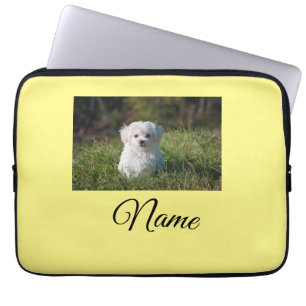 Simple colourful animal add name photo custom thro laptop sleeve