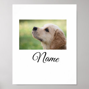 Simple colourful animal add name photo custom thro poster