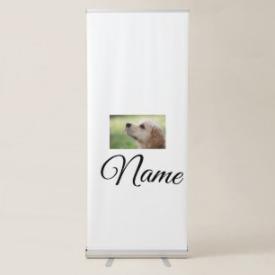 Simple colourful animal add name photo custom thro retractable banner