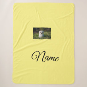 Simple colourful animal add name photo custom thro sherpa blanket
