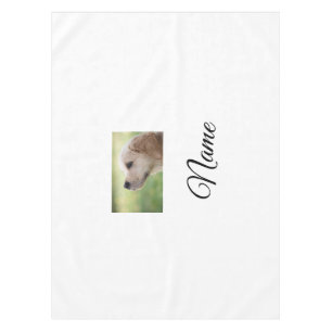 Simple colourful animal add name photo custom thro tablecloth