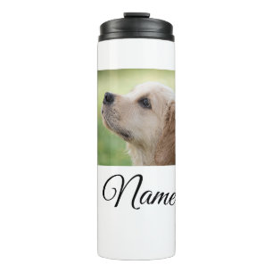 Simple colourful animal add name photo custom thro thermal tumbler