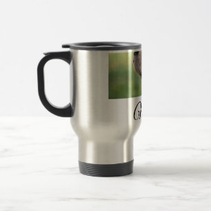 Simple colourful animal add name photo custom thro travel mug