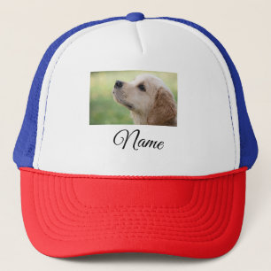 Simple colourful animal add name photo custom thro trucker hat