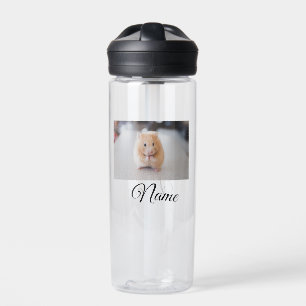 Simple colourful animal add name photo custom thro water bottle