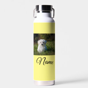 Simple colourful animal add name photo custom thro water bottle