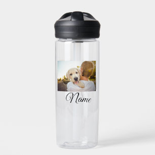 Simple colourful animal add name photo custom thro water bottle