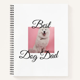 Simple colourful animal add name photo dog Dad gif Notebook