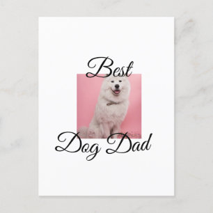 Simple colourful animal add name photo dog Dad gif Postcard
