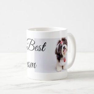 Simple colourful animal add name photo dog mum gif coffee mug