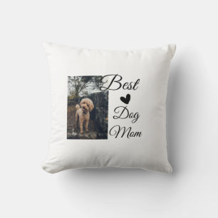 Simple colourful animal add name photo dog mum gif cushion