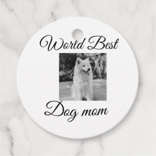 Simple colourful animal add name photo dog mum gif favour tags