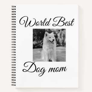 Simple colourful animal add name photo dog mum gif notebook
