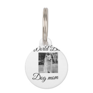 Simple colourful animal add name photo dog mum gif pet tag