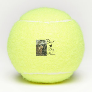 Simple colourful animal add name photo dog mum gif tennis balls