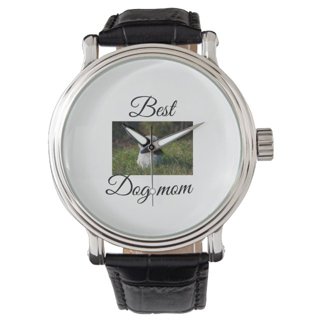 Simple colourful animal add name photo dog mum gif watch (Front)