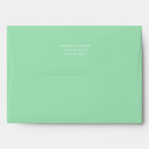 Simple Colourful Bright Solid Mint Green Envelope