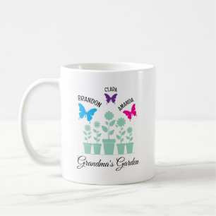 Simple Colourful Butterflies Grandchildren Grandma Coffee Mug