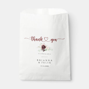Simple Colourful Classic Floral Thank You Wedding  Favour Bags