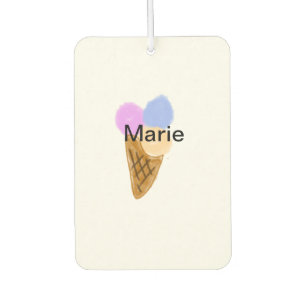 Simple colourful doughnuts add name minimal custom car air freshener