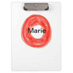 Simple colourful doughnuts add name minimal custom clipboard