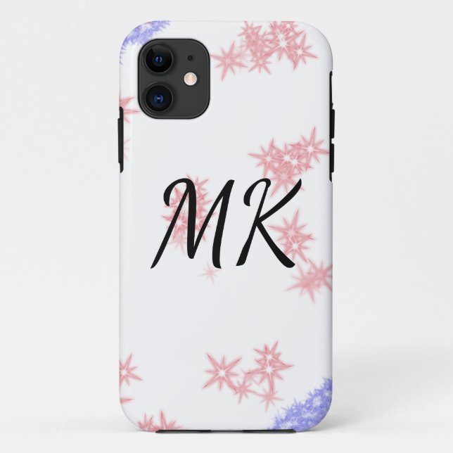 Simple colourful glitter spark pattern add monogra Case-Mate iPhone case (Back)