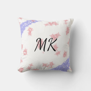 Simple colourful glitter spark pattern add monogra cushion