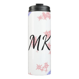 Simple colourful glitter spark pattern add monogra thermal tumbler