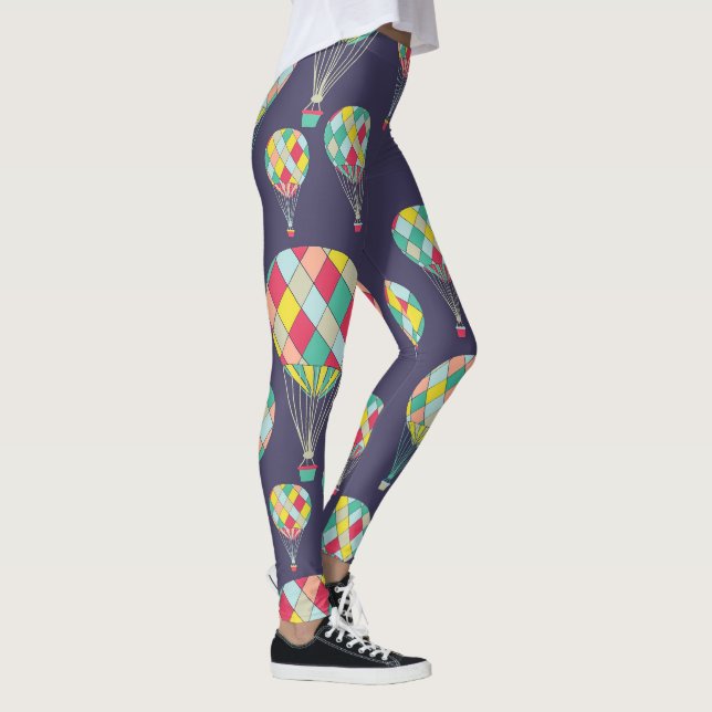 Simple Colourful Hot Air Balloons | Leggings (Right)