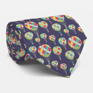 Simple Colourful Hot Air Balloons   Necktie