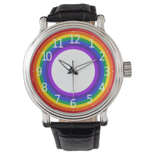 Simple Colourful LGBT Pride Rainbow  Men's Watch