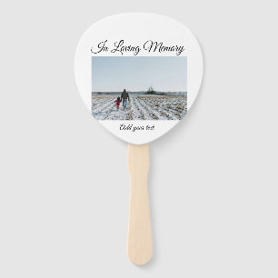 simple colourful minimal loving memory sympathy hand fan