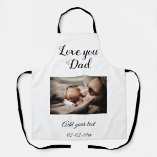 simple colourful minimal photo fathers day card th apron