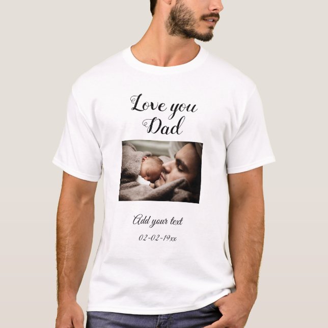 simple colourful minimal photo fathers day card th T-Shirt (Front)
