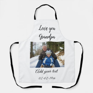 simple colourful minimal photo my grandpa birthday apron