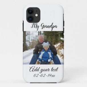 simple colourful minimal photo my grandpa birthday iPhone 11 case
