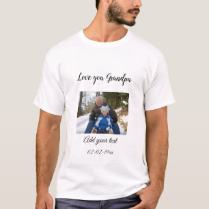 simple colourful minimal photo my grandpa birthday T-Shirt