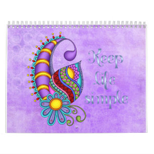 Simple Colourful Modern Motivation  Calendar