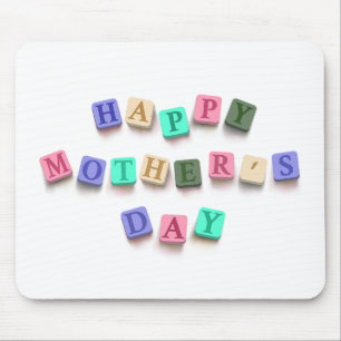 Simple Colourful Mother's Day Tiles Mouse Pad