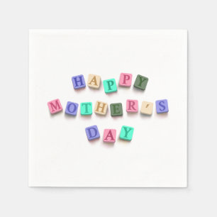 Simple Colourful Mother's Day Tiles   Napkin