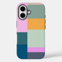 Simple Colourful Patchwork Geometric Shapes Design