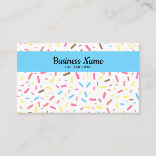 Simple Colourful Sprinkles Confectionery Ice Cream Business Card