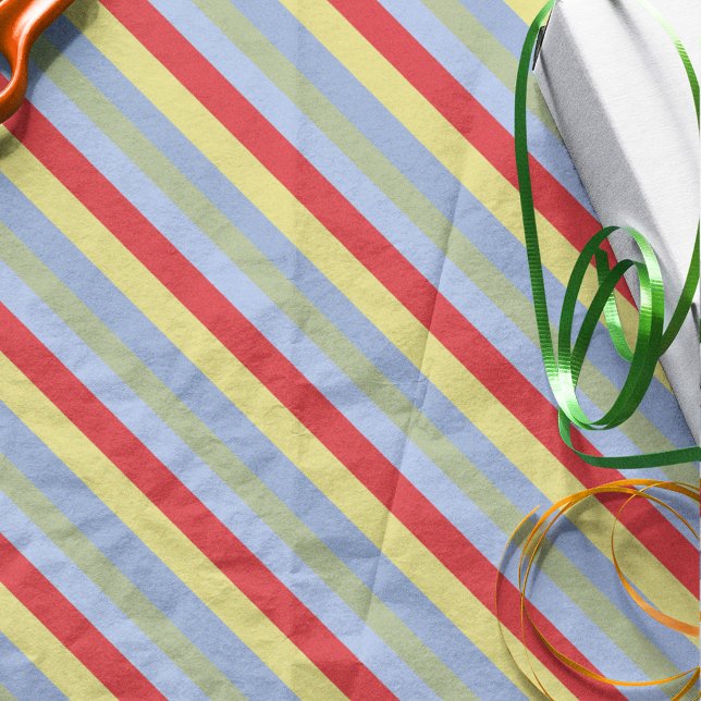 Simple Colourful Stripes Minimalist  Tissue Paper (Creator Uploaded)