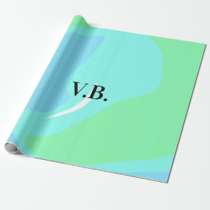 Simple colourful watercolor circle handmade add wrapping paper