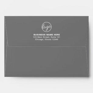Simple Company Branding Business Logo Grey Envelope