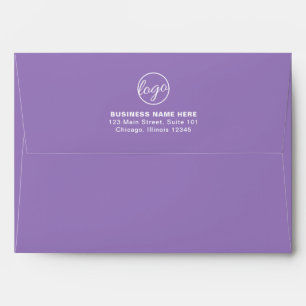 Simple Company Branding Light Purple Logo Business Envelope