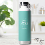 Simple Company Business Logo Water Bottle<br><div class="desc">Simple yet stunning way to preset your business, brand, or custom design. Personalise this water bottle with your business or brand logo, or even a design of yours that you want to feature. Change out the background and font colours and typography to anything you want. Simple Modern Minimalist Branded Business...</div>