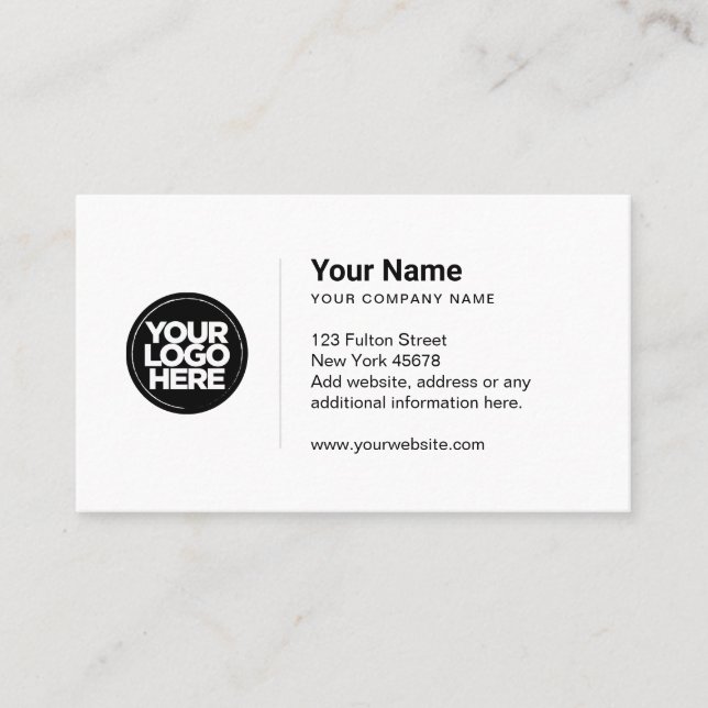 Simple Company Logo Business Cards (Front)