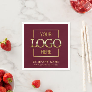 Simple Company Logo Custom Business Party Supplies Napkin