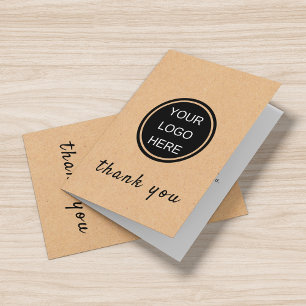  Simple Company Logo Rustic Professional  Thank You Card